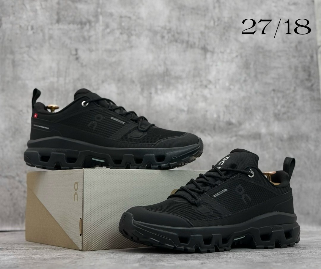 черные водонепроницаемые кроссовки cloudwander on,кроссовки,кроссовки черные,мужские кроссовки,кроссовки on cloudwander black с водоотталкивающими свойствами и амортизацией cloudtec ®