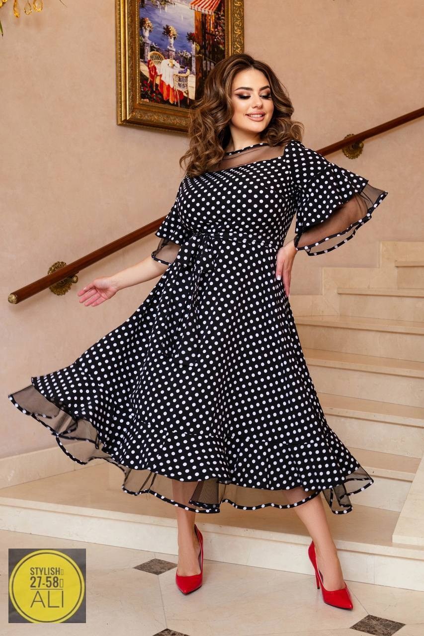 платье шифон в горошек,платья в горошек,женское платье в горошек,платье женской,шифоновое платье в горошек