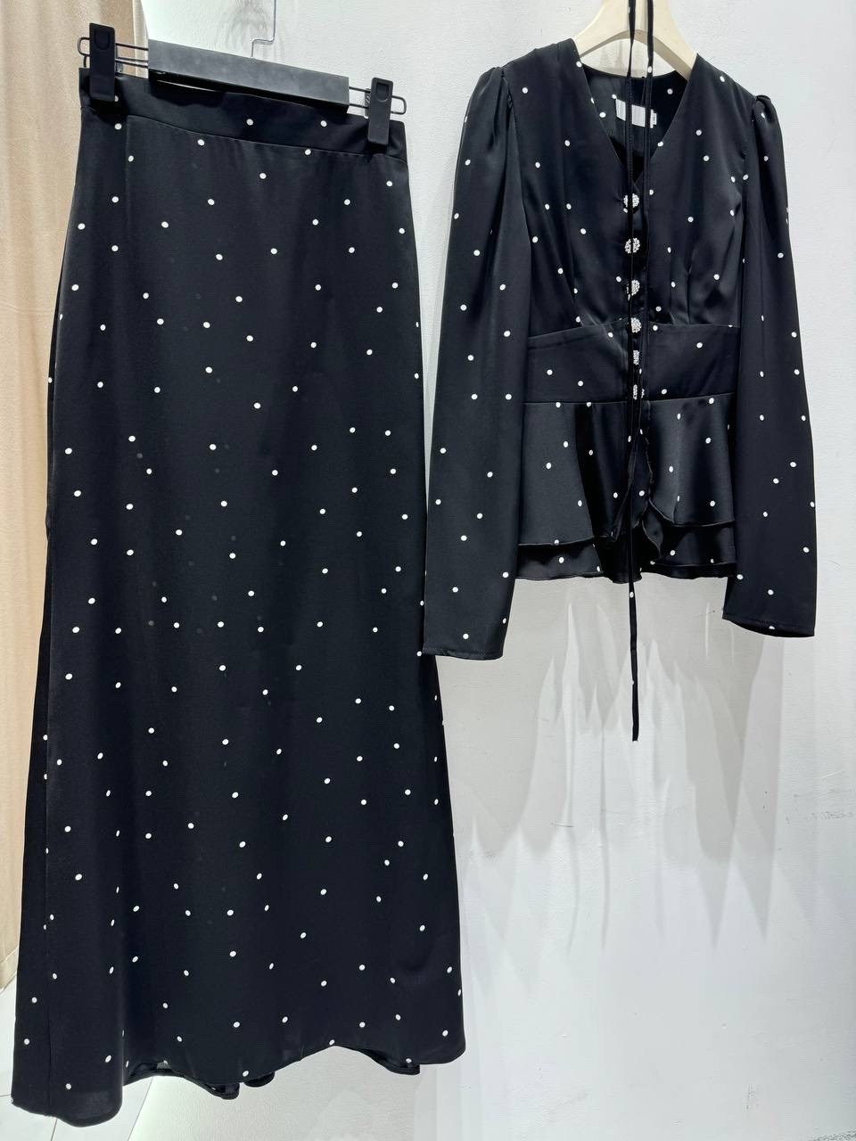 платье "горошика" черное,женское платье,платье,стильное платье,нарядное платье