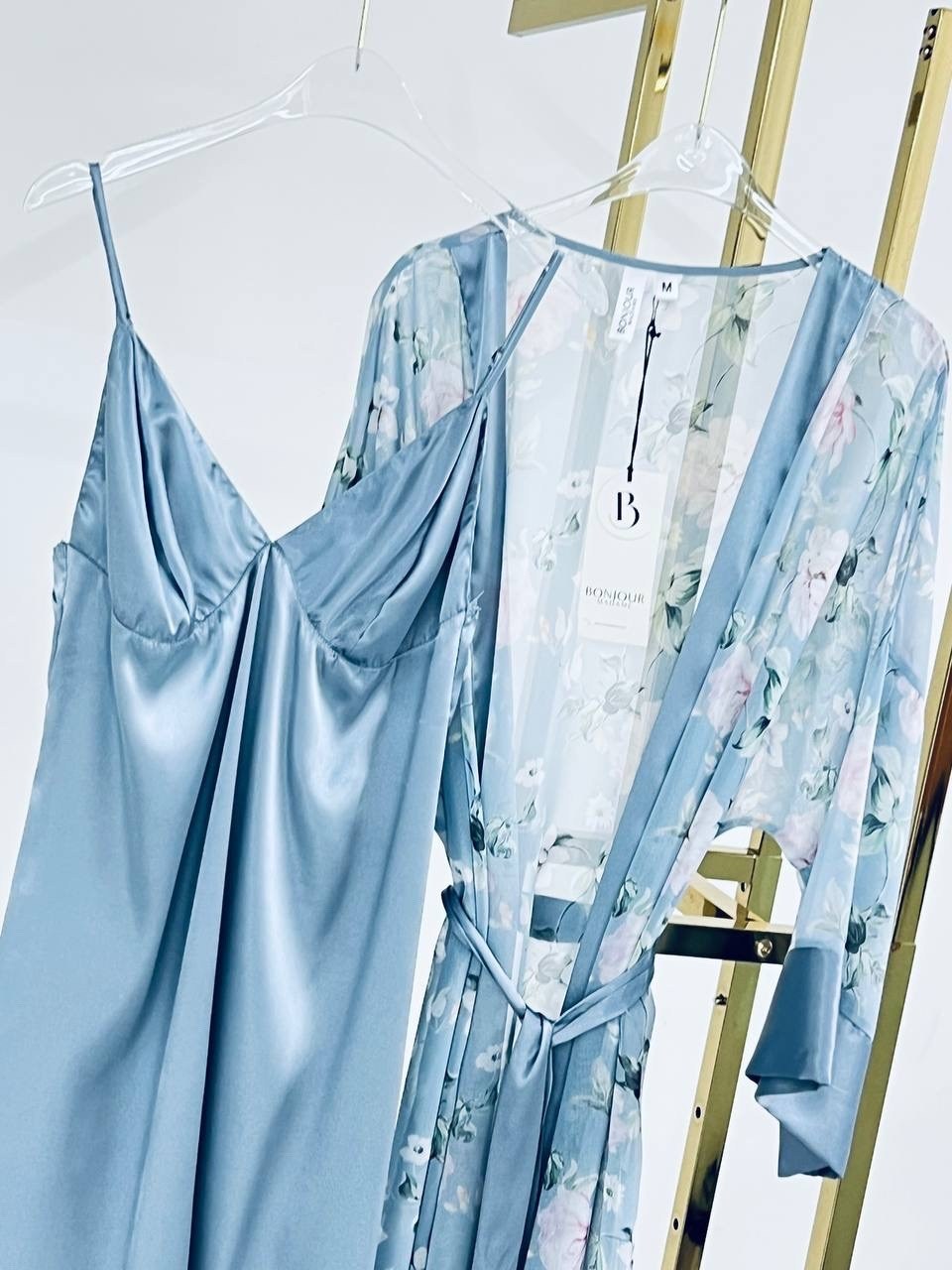 пеньюар,пеньюар шелковый,комплект пеньюар,атласный комплект пеньюар с халатом,пеньюар женский