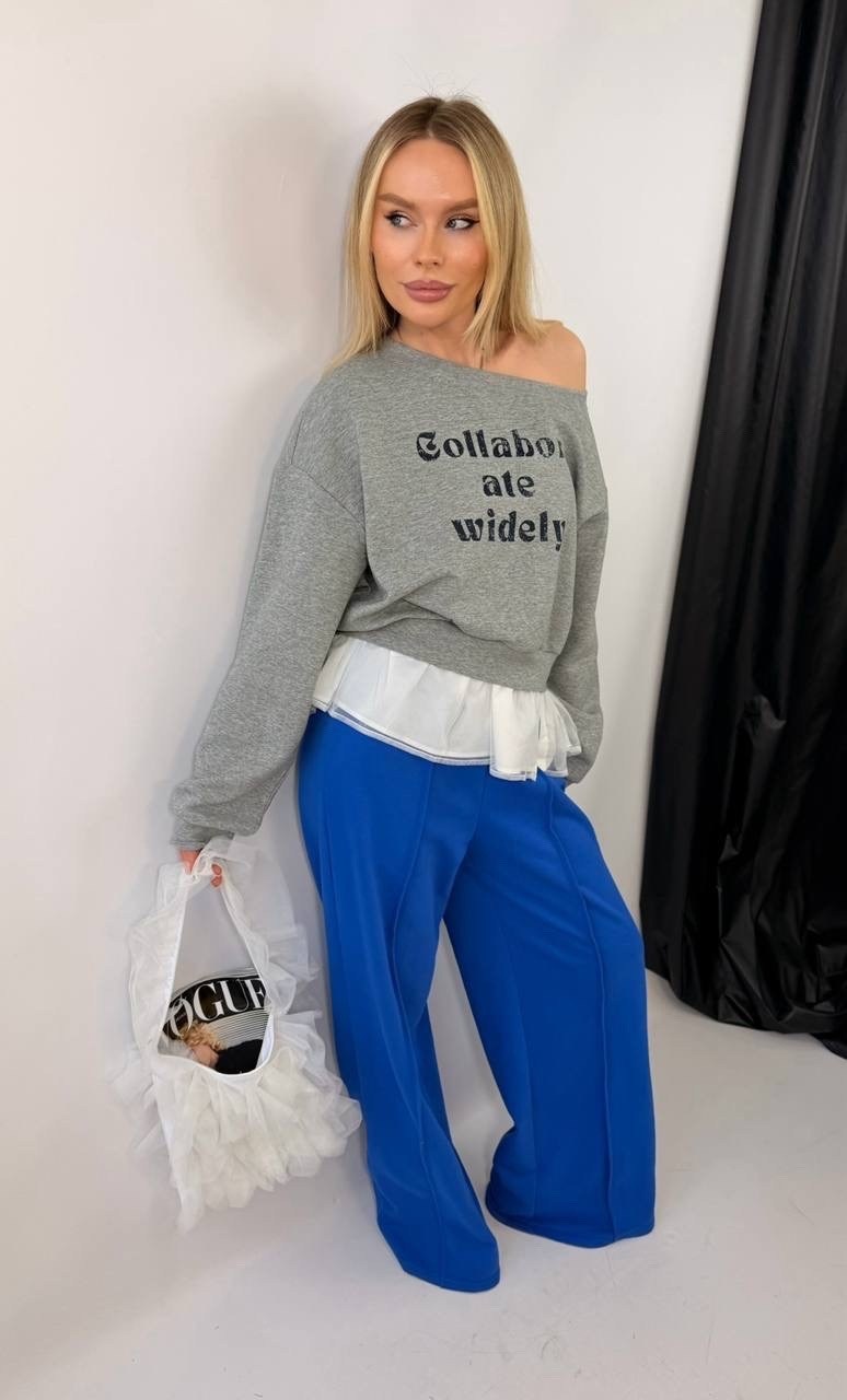 свитшот серый,свитшот женский,модный джемпер,свободный свитшот,свитшот свободного кроя