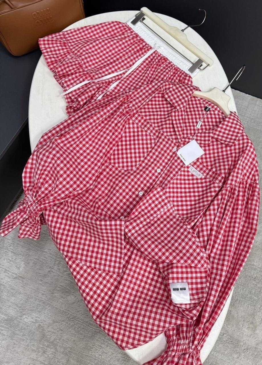 костюм женский в клетку,женский клетчатый комплект из 2 предметов с шортами,костюм с рубашкой,летние костюмы,летний костюм с шортами и рубашкой