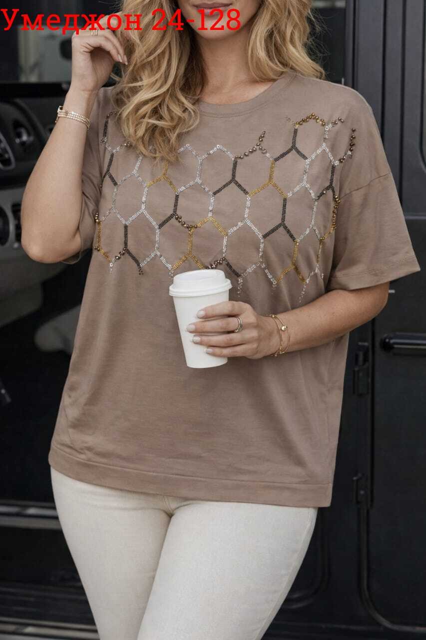 футболка женская,футболка женская белая,футболка со стразами на стиле oversize,футболки и топы,футболки женские больших размеров