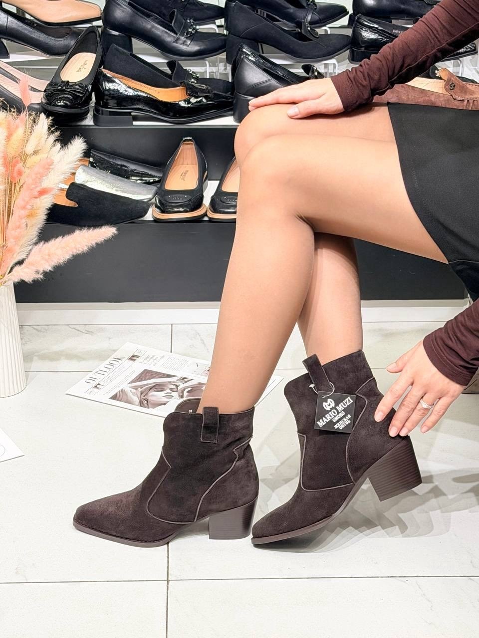 ,замшевые казаки,казаки замшевые эконика,замшевые ботильоны, женская