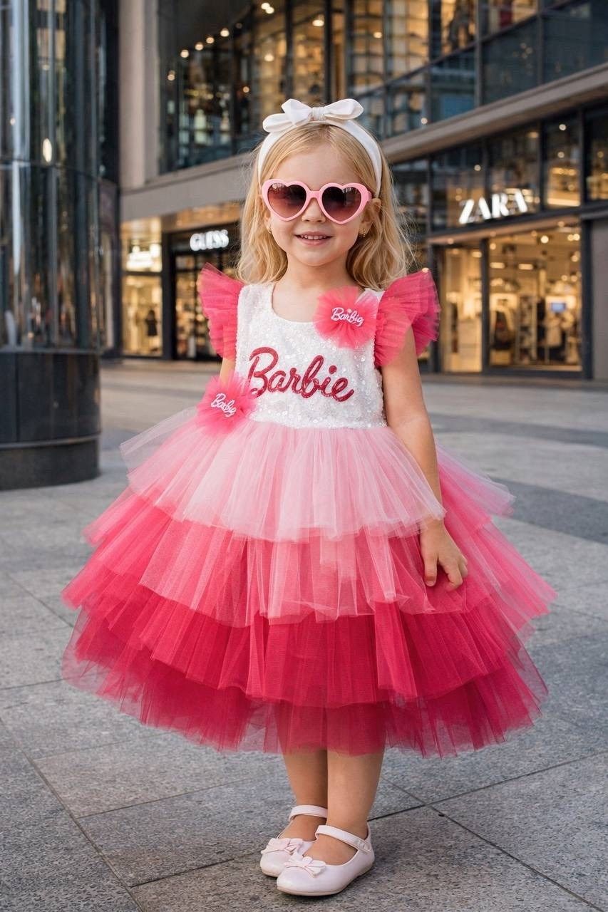 платье нарядное для девочки,платье барби для девочки,платье барби,платье нарядное в садик barbie,платья для девочек