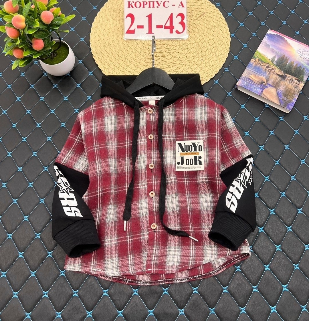 рубашка для мальчика,рубашка в клетку с капюшоном,рубашка в клетку с капюшоном для мальчика,детская рубашка,рубашка с капюшоном