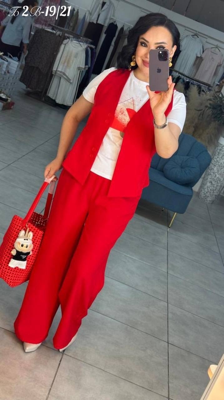 брючный костюм,костюм брючный 2100 красный твой имидж,костюм брючный деловой с жилетом dayando,женский брючный костюм,брючный костюм с жилетом женский
