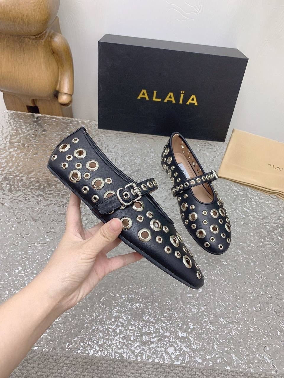 балетки alaia,,брендовые женские,туфли alaia,балетки кожаные