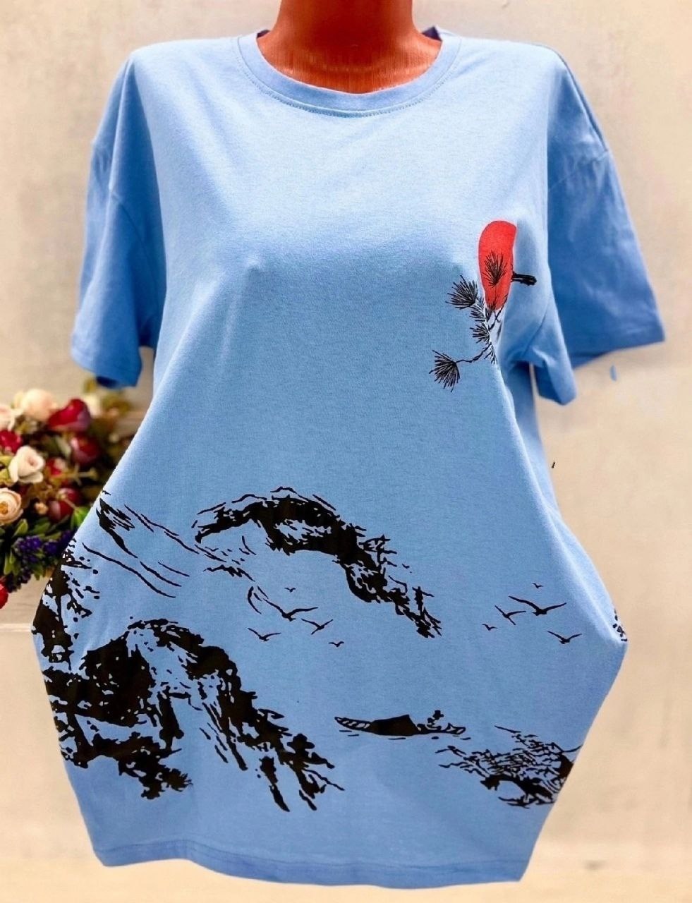 женская футболка,женская футболка больших размеров,туника нарядная,футболки и майки,футболка хлопок