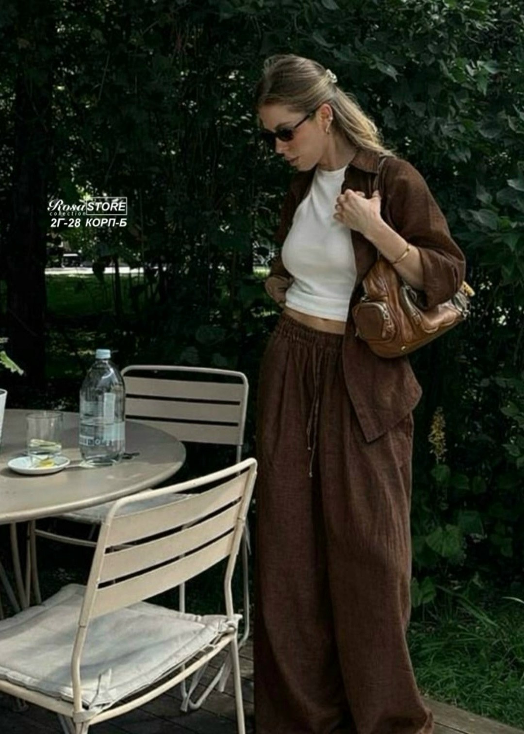 идеальный костюм изо льна: рубашка + брюки, lemon - l-xl,идеальный костюм изо льна рубашка + брюки lemon,костюм с брюками,летние брюки женские,широкие брюки