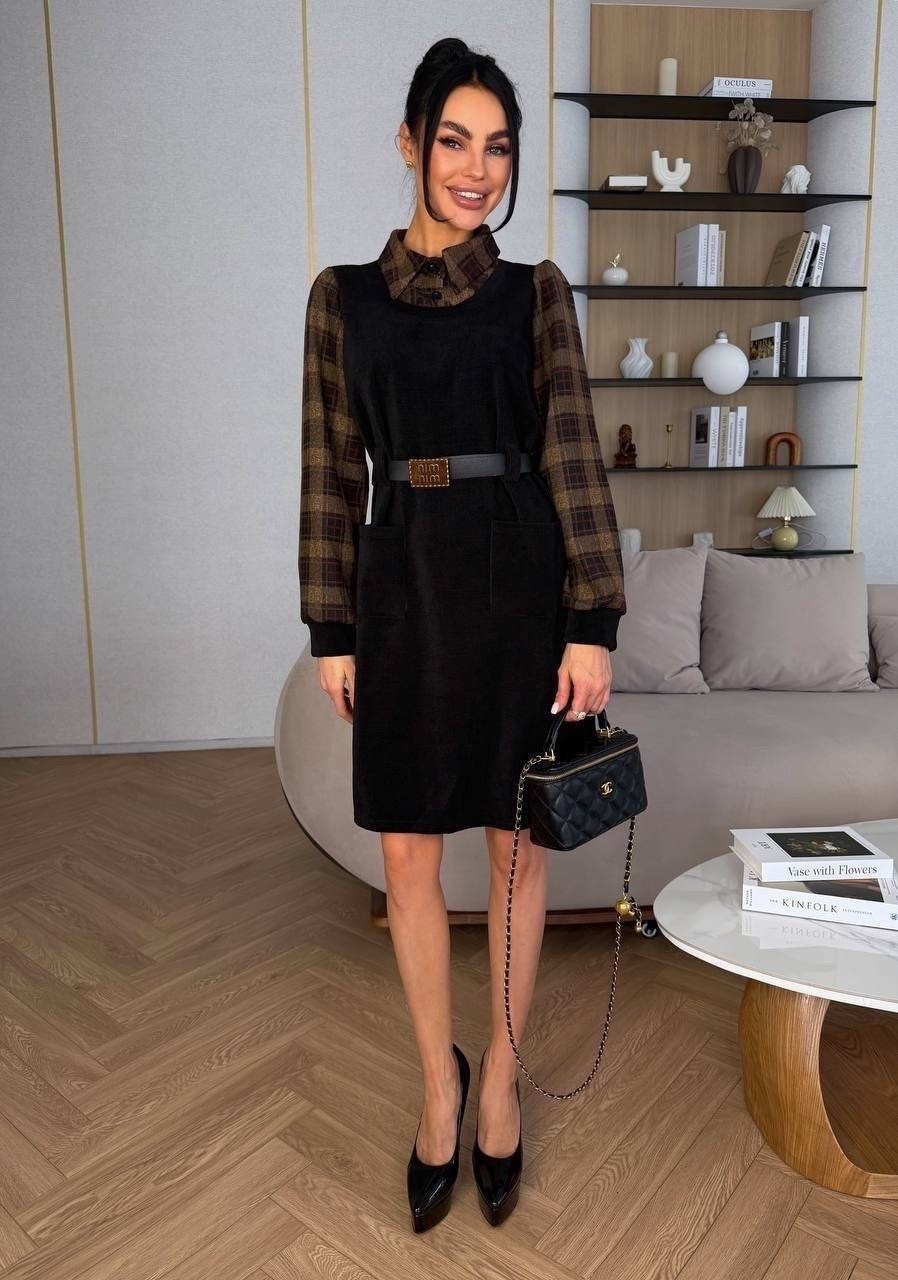 женское платье,платье,стильное платье,платье с поясом,костюм замшевый жилетка и юбка теплый