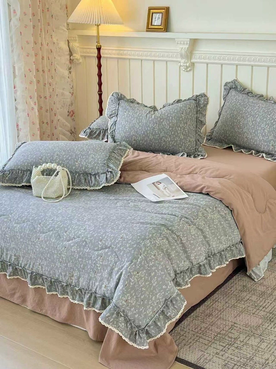 комплект постельного белья,покрывала,покрывало на кровать,покрывало с оборками,покрывала на кровать
