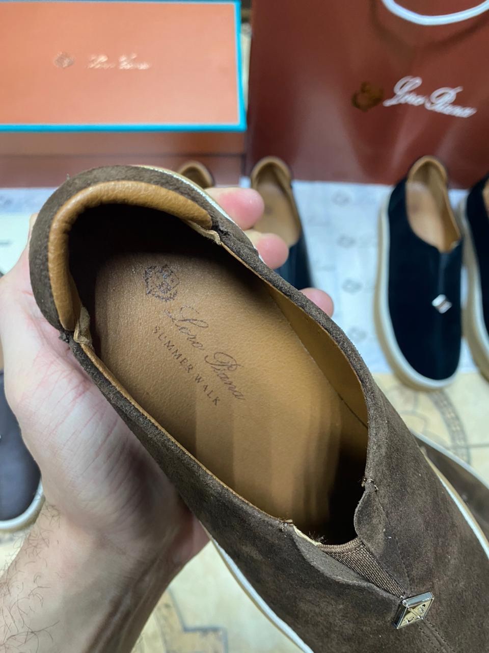 мужские лоферы loro piana,замшевые лоферы loro piana,ботинки мужские замшевые лоро пиано a107698 chocolate premium,,лоферы loro piana