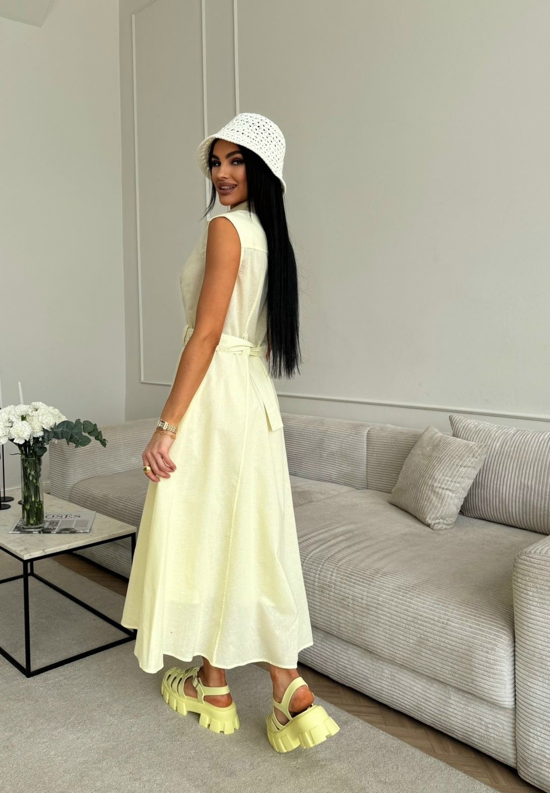 платье летнее макси,платье летнее,стильное платье,платья,лимонное платье