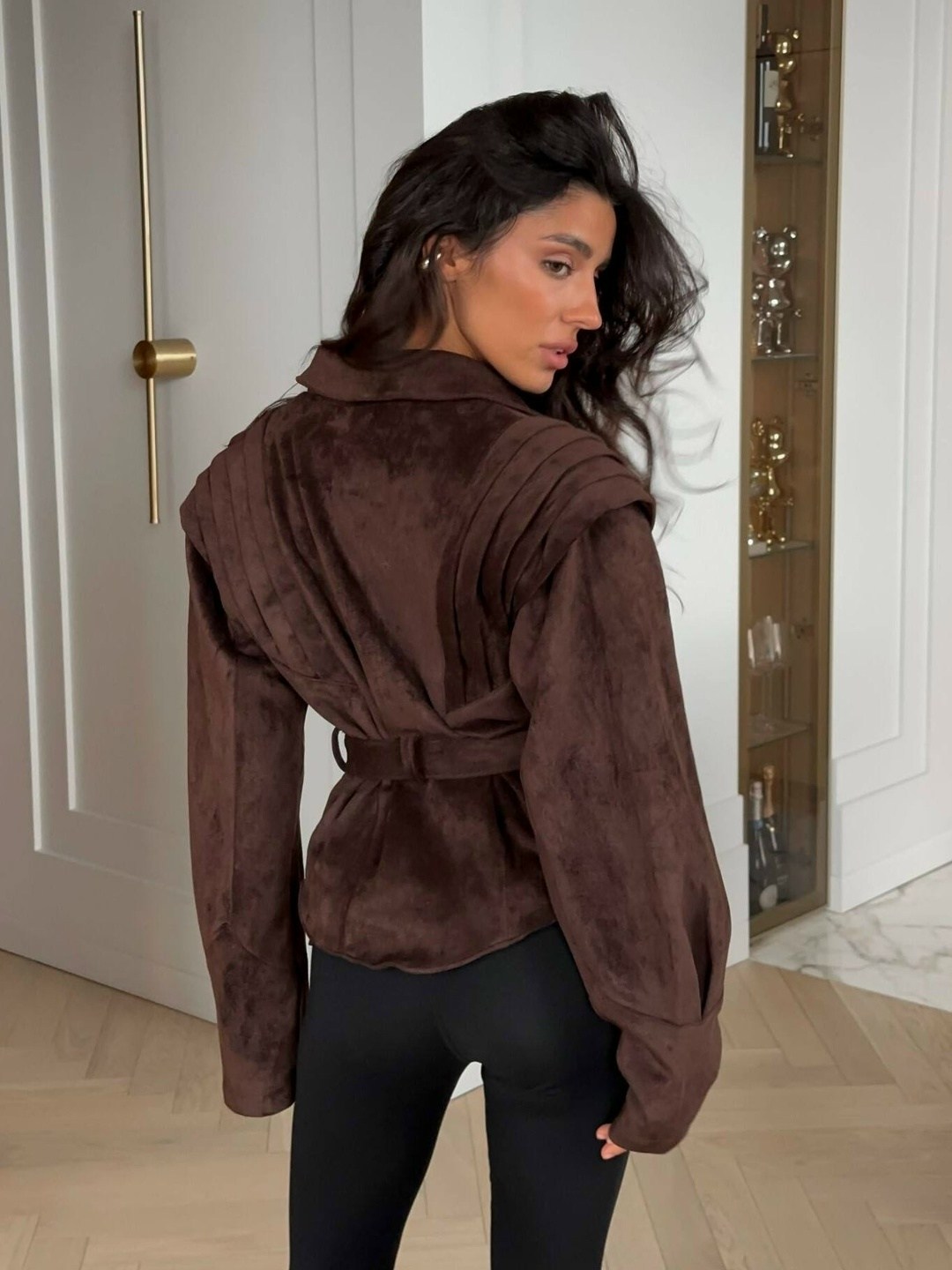 замшевая куртка,куртка замшевая женская,замшевая куртка с поясом,куртка замшевая жакет премиум x'zotic,женская куртка из замши шоколад