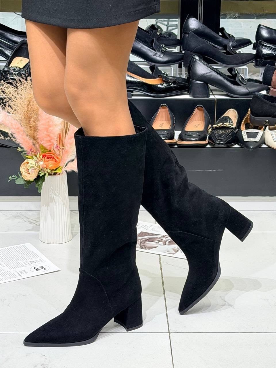 сапоги замша,сапоги замшевые на каблуке,сапоги женские демисезонные замша,,сапоги осенние на каблуке прямое голенище roksi shoes