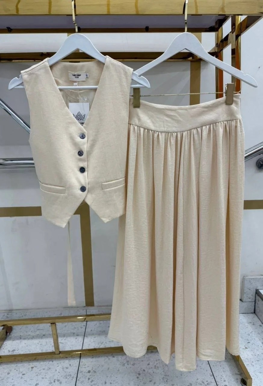 костюм летний льняной с жилетом и брюками trendyclo,брючный костюм,льняные брюки,брючный костюм с жилетом,