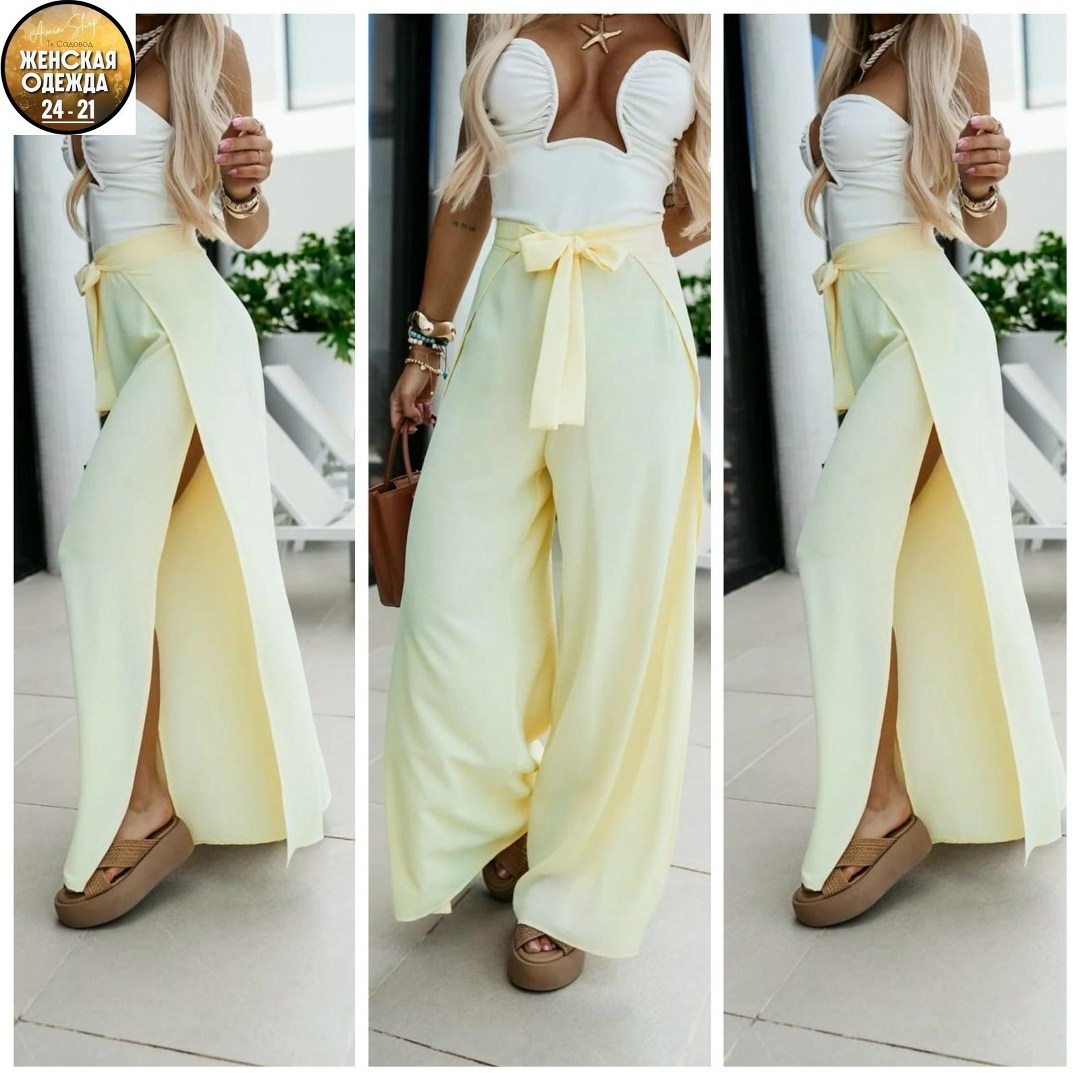 женские широкие брюки,брюки модные,женские легкие брюки,брюки летние палаццо,брюки комплект