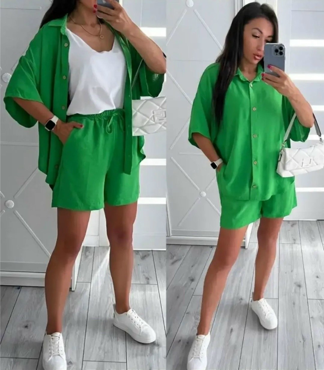 женский костюм с шортами и рубашкой,оранжевый костюм,летний костюм с шортами и рубашкой,летний женский костюм с шортами,стильный женский костюм с шортами
