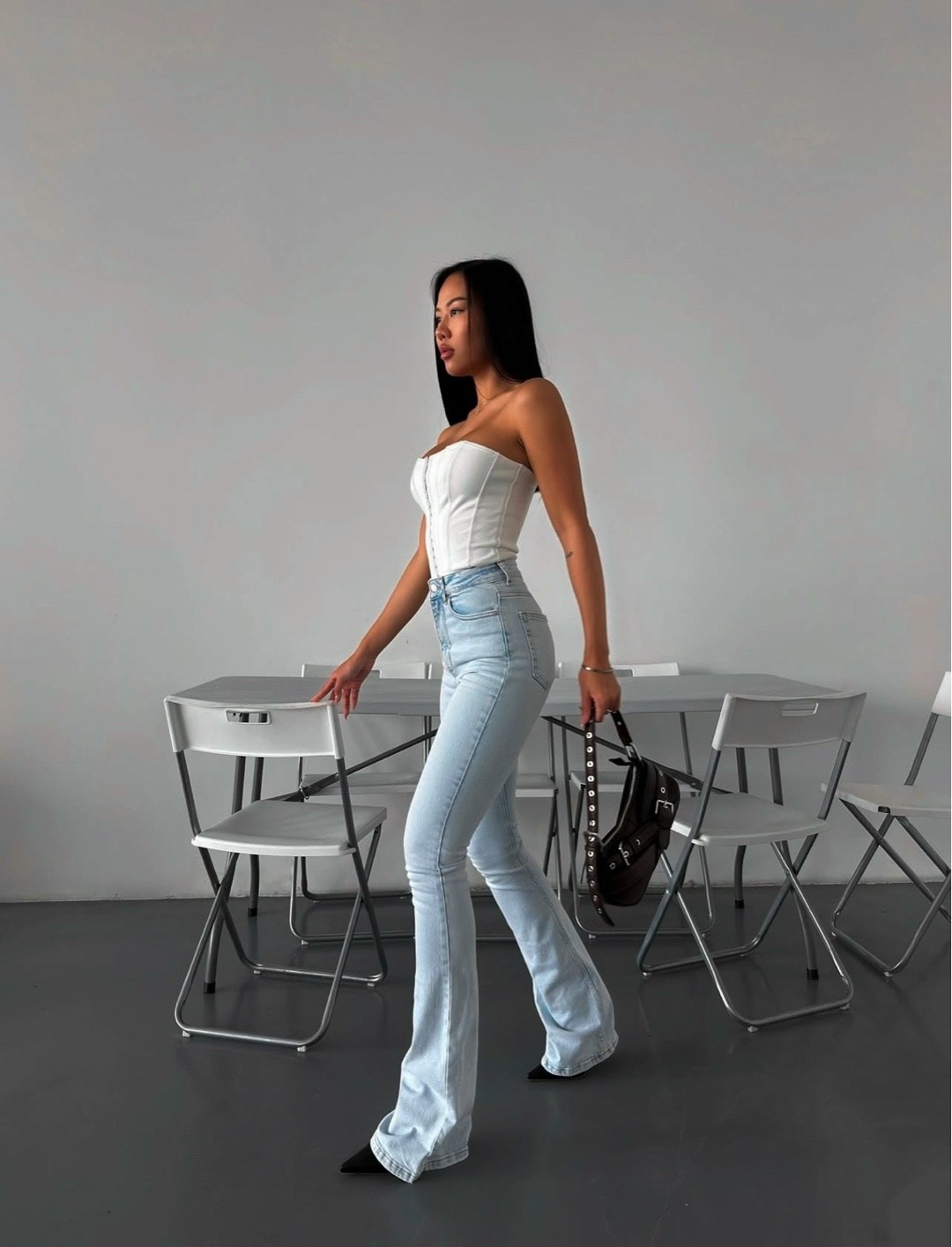 женские джинсы клеш,женские джинсы,джинсы корсет,джинсы с высокой посадкой клеш