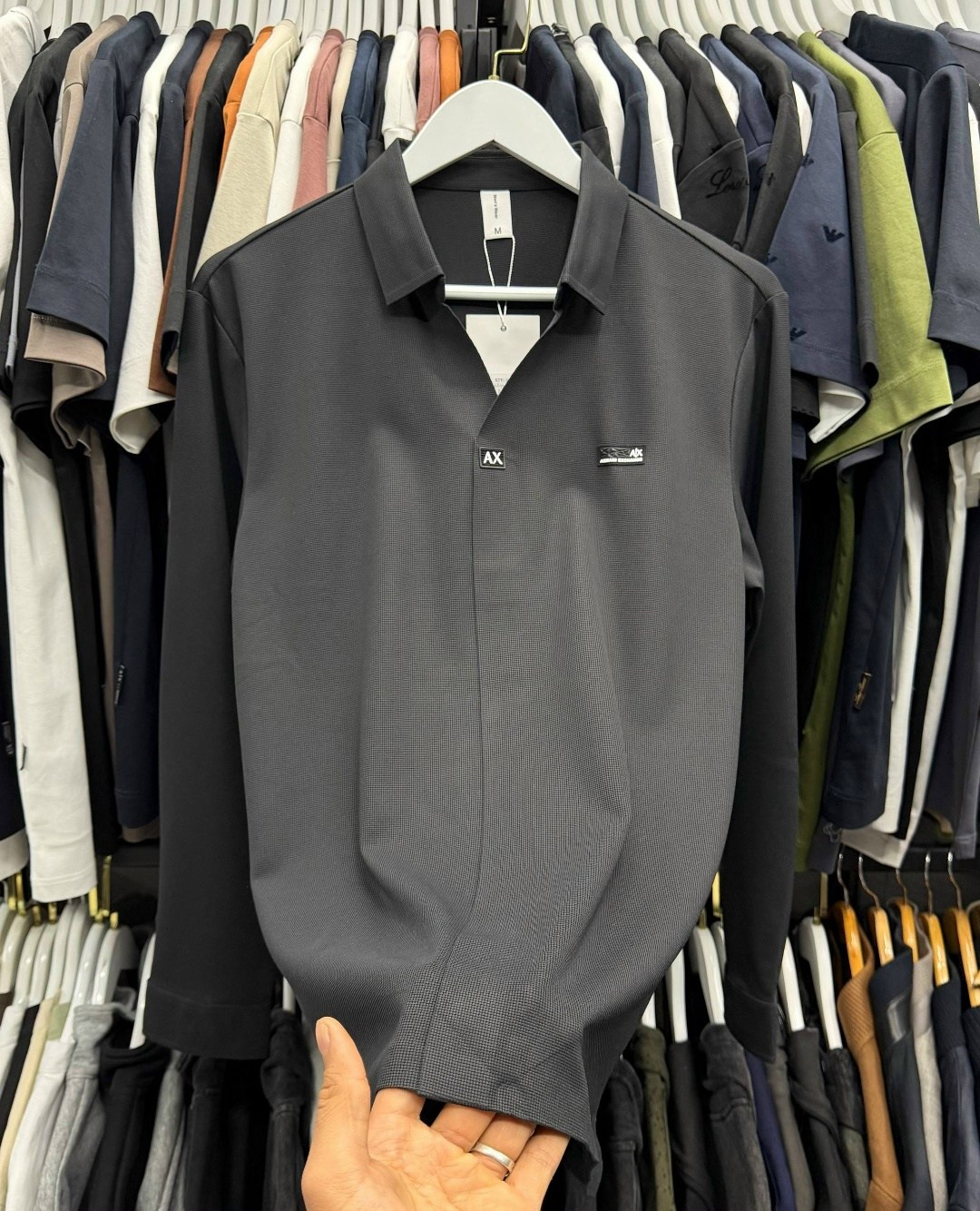 мужское поло с длинным рукавом,кофта поло,мужская кофта,поло caporicco,мужские свитера