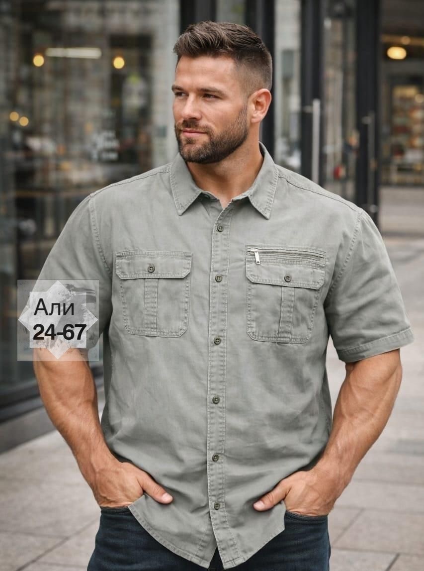рубашка мужская,рубашка льняная с коротким рукавом,рубашка с короткими рукавами,повседневная рубашка,мужская рубашка прямого кроя
