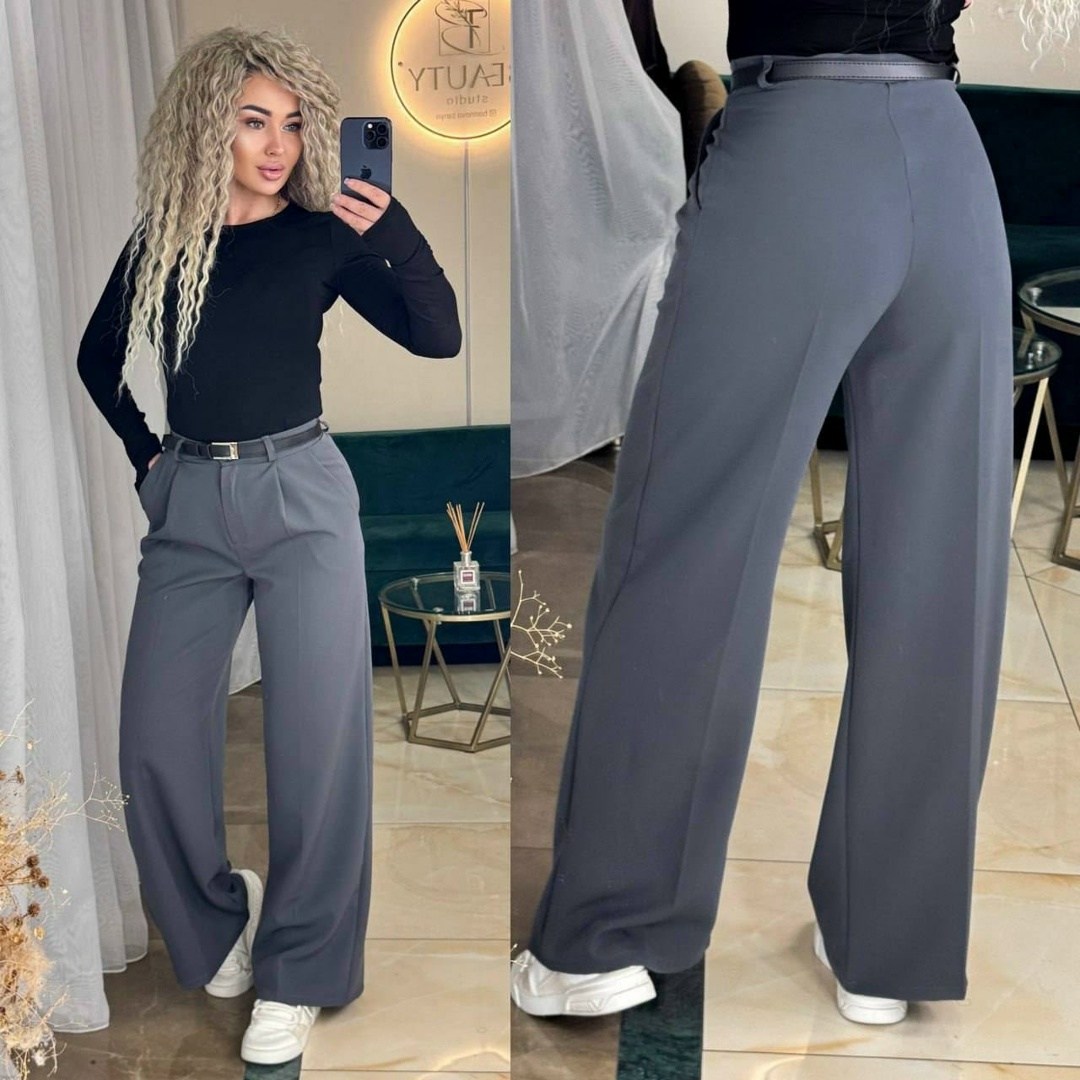 брюки женские палаццо,брюки женские широкие,брюки 18049 натали темно-серый,классические брюки женские,брюки модные