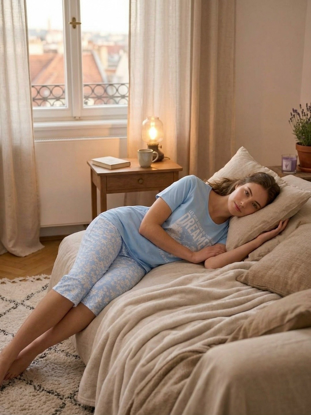 женская пижама,пижама с принтом,комплект пижама,пижама для женщин,пижама хлопковая домашний комплект свiтанак