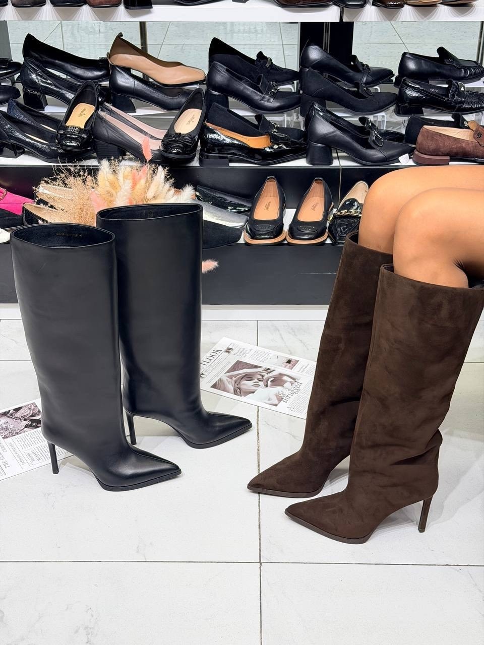 сапоги на шпильке,сапоги трубы,сапоги женские на шпильке,сапоги трубы женские высокие miss me,сапоги осенние на шпильке