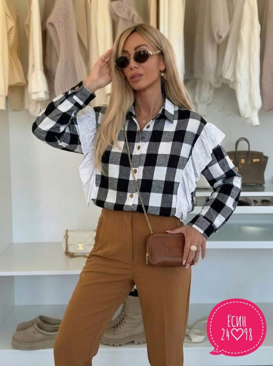 женская рубашка в клетку,женская рубашка,рубашка женская в клетку оверсайз,рубашка стильная,рубашка