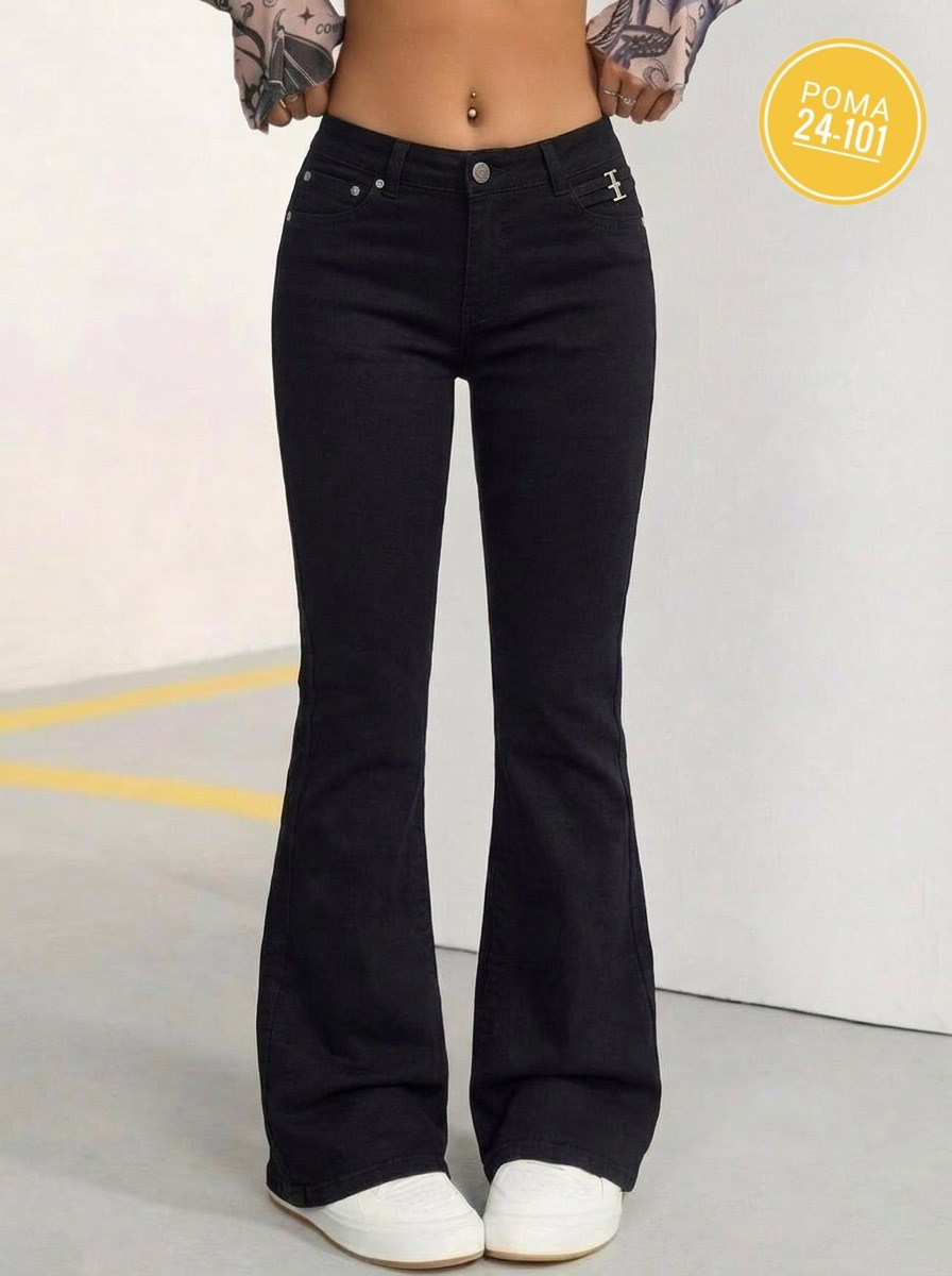 джинсы клеш от колена pularia fashion,джинсы черные клеш,женские джинсы клеш с высокой посадкой,женские джинсы клеш,джинсы клёш