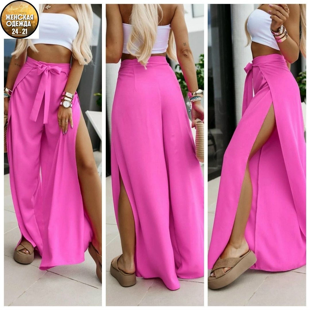 женские широкие брюки,брюки модные,женские легкие брюки,брюки летние палаццо,брюки комплект
