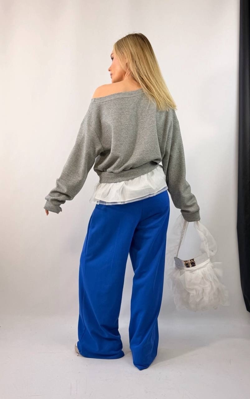 свитшот серый,свитшот женский,модный джемпер,свободный свитшот,свитшот свободного кроя