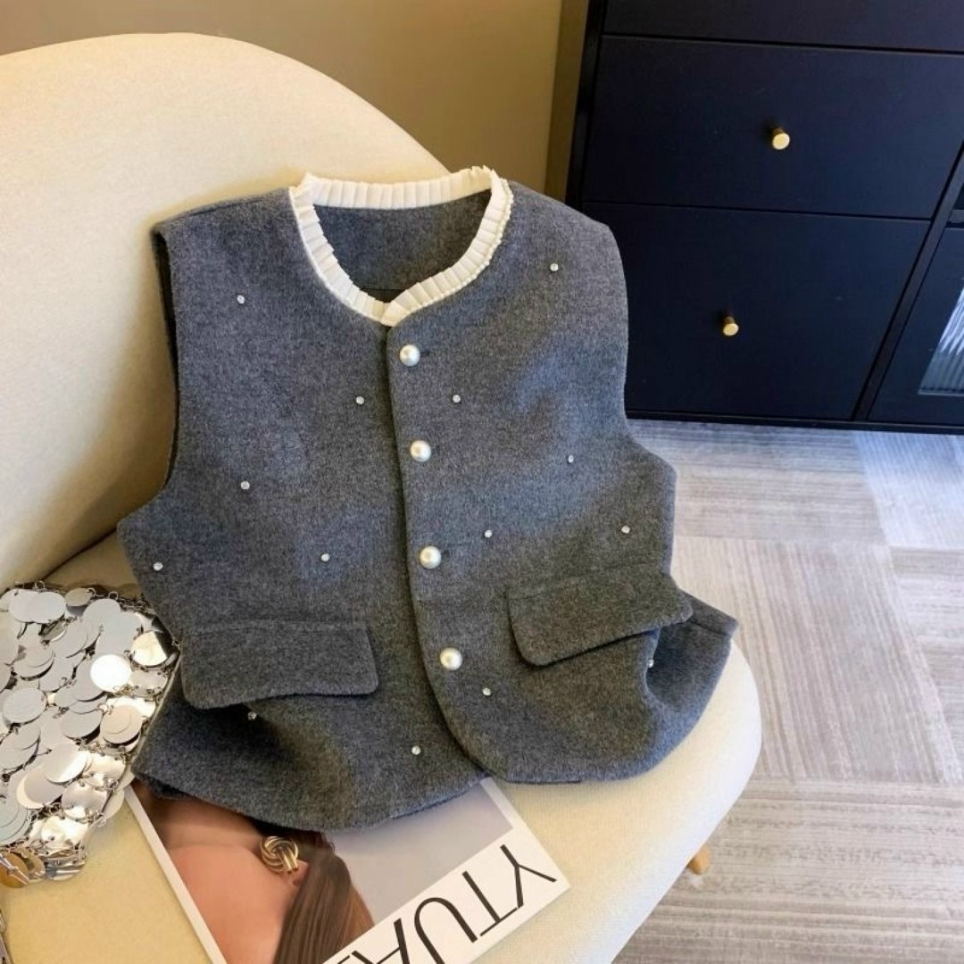 жилет вязаный женский на пуговицах темно-серый,жилет вязаный женский,вязаный жилет,жилетка женская,жилетка вязаная