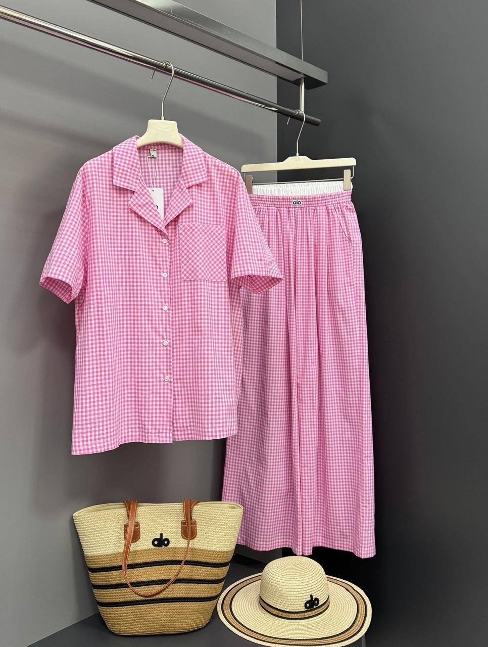 женские костюмы,женский клетчатый пижамный комплект marthaqiqi,костюм пижамный,костюм с брюками