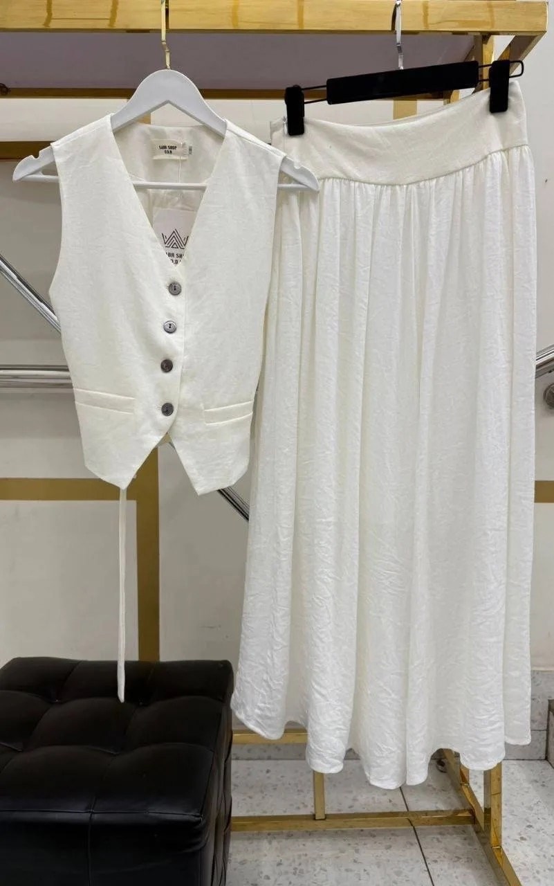 костюм летний льняной с жилетом и брюками trendyclo,брючный костюм,льняные брюки,брючный костюм с жилетом,