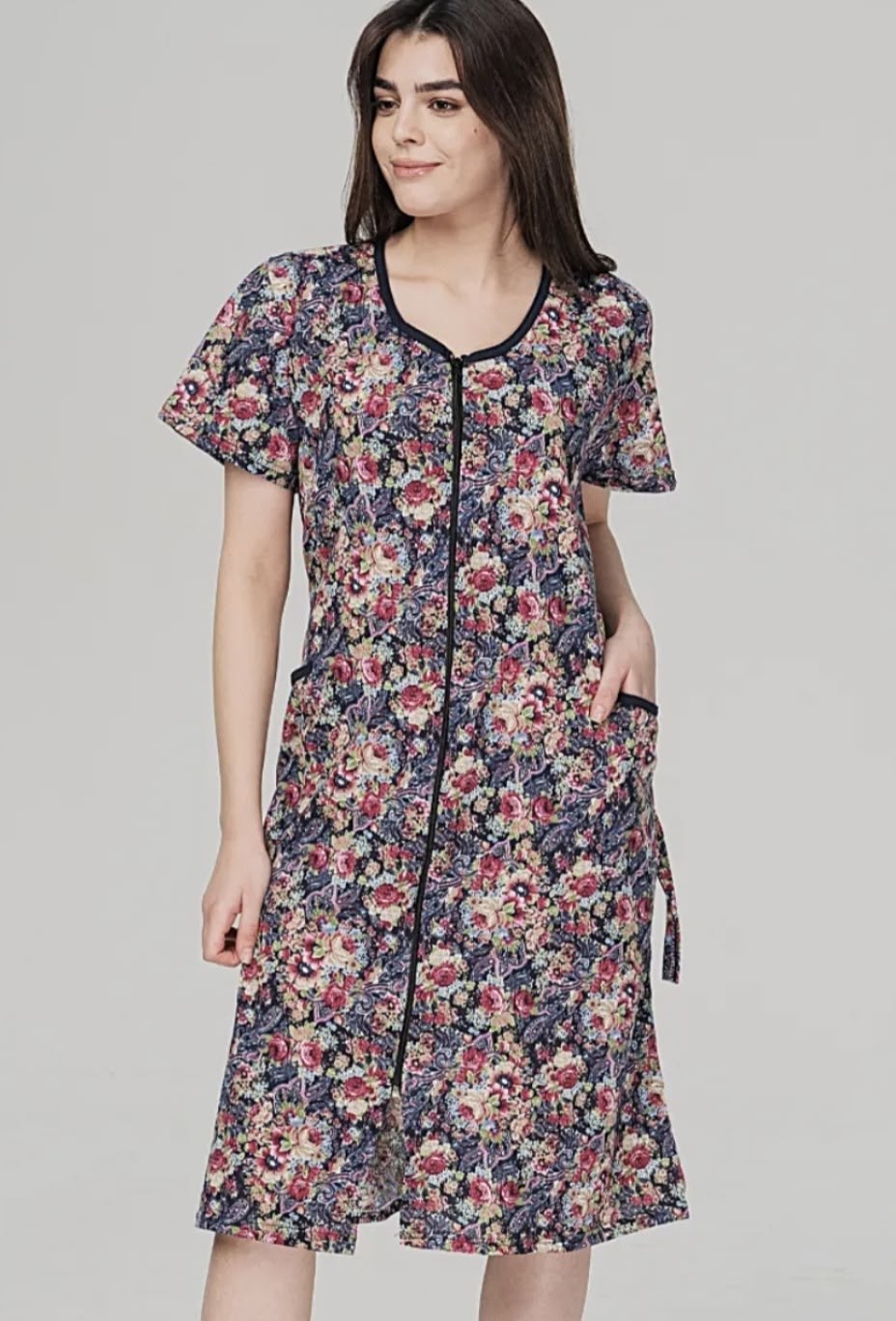 халат женский,халат женский домашний,туника женская,трикотажный халат,халат женский на молнии