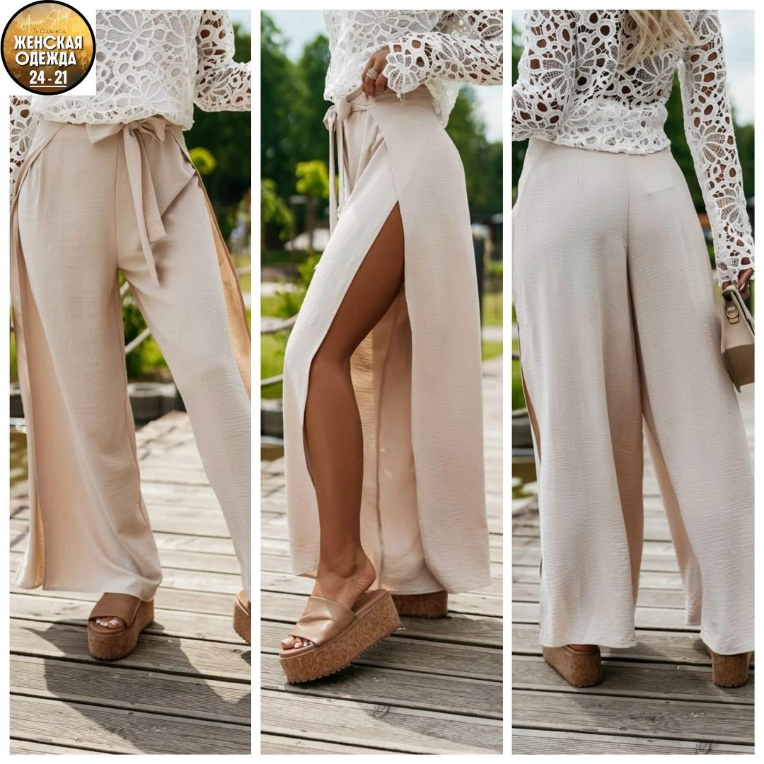 женские широкие брюки,брюки модные,женские легкие брюки,брюки летние палаццо,брюки комплект