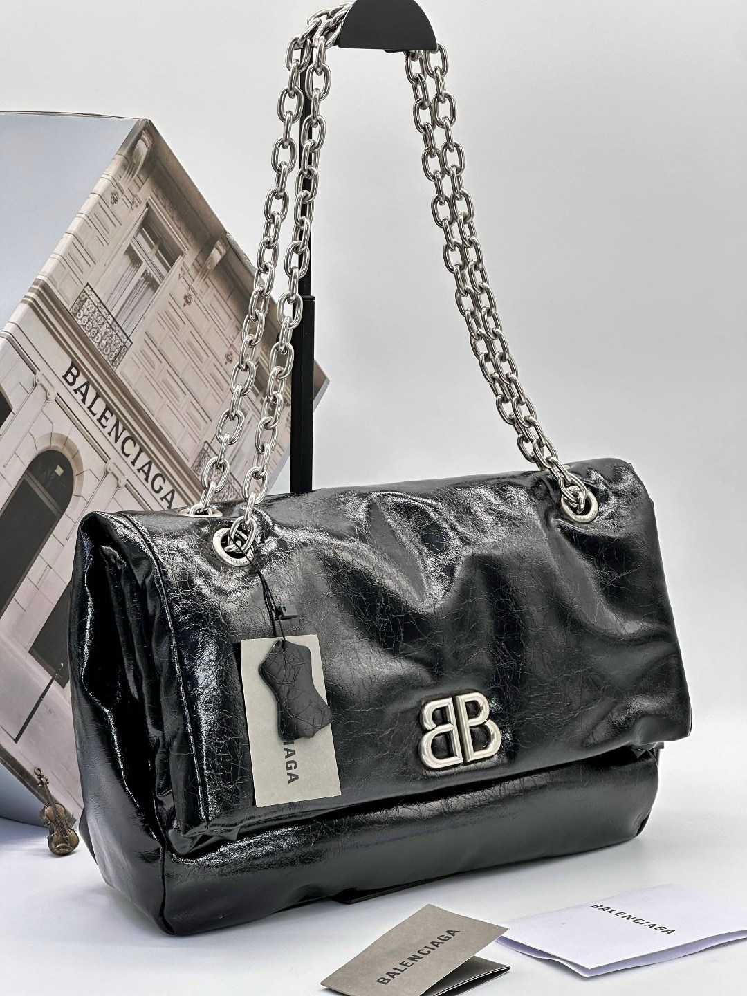 сумка женская balenciaga,сумка balenciaga,кожаная сумка через плечо monaco среднего размера balenciaga черный,баленсиага сумка,balenciaga черная кожаная сумка через плечо