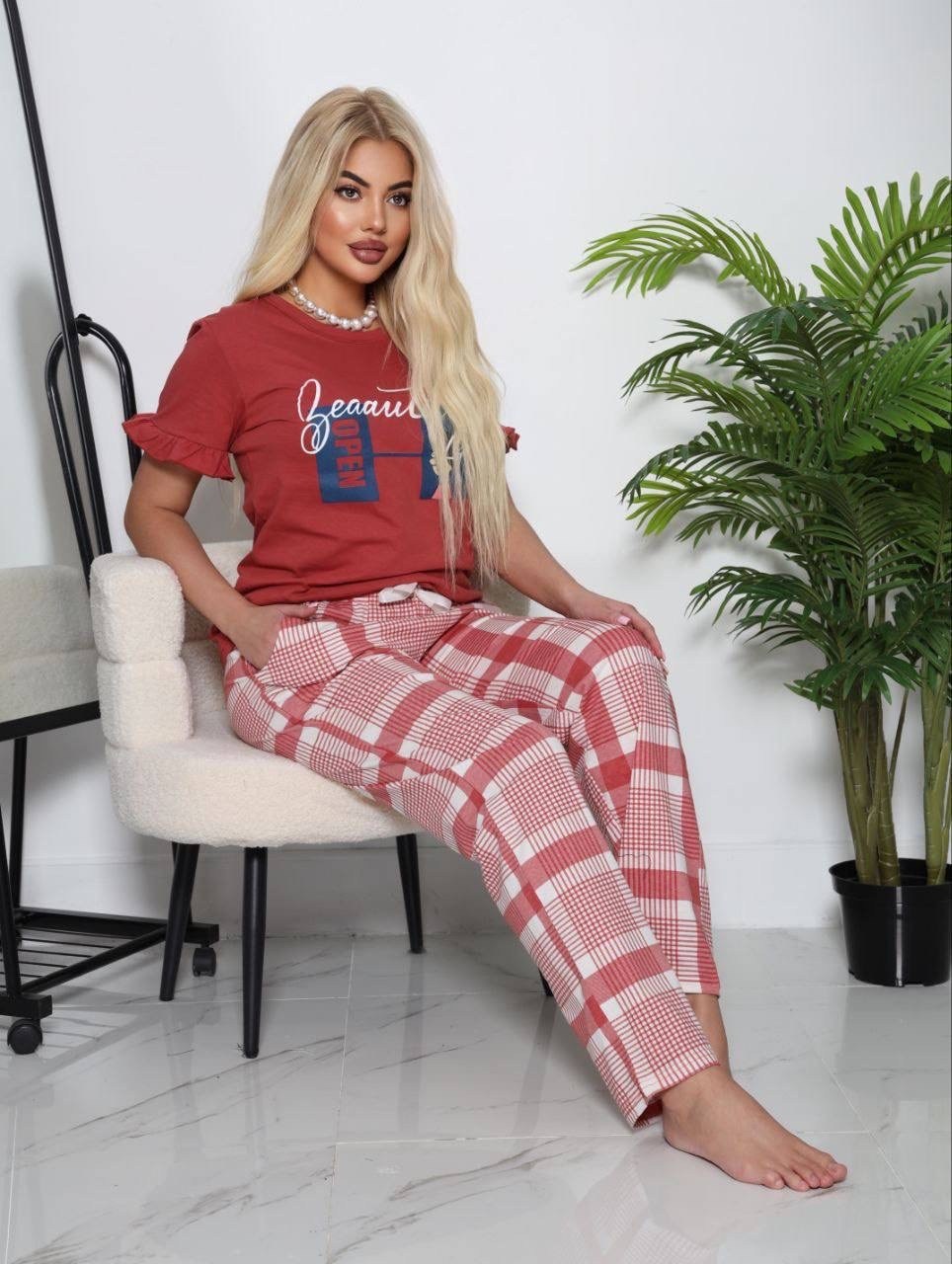пижама женская,домашний костюм женский,стильная пижама,женская пижама с брюками,домашние костюмы
