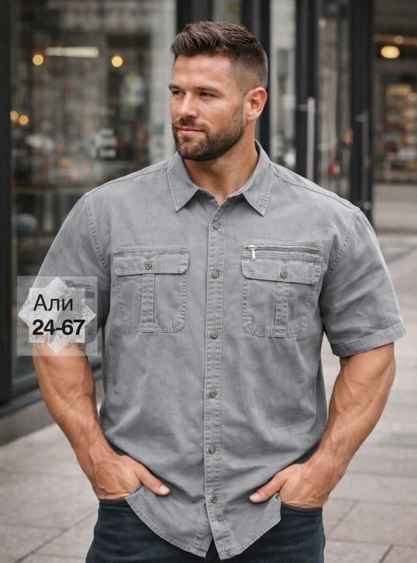 рубашка мужская,рубашка льняная с коротким рукавом,рубашка с короткими рукавами,повседневная рубашка,мужская рубашка прямого кроя