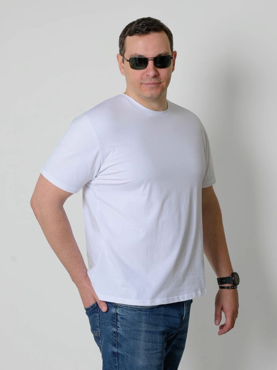 футболка базовая мужская,мужская футболка черная,мужская футболка,футболка черная,футболка мужская однотонная базовая хлопок черная