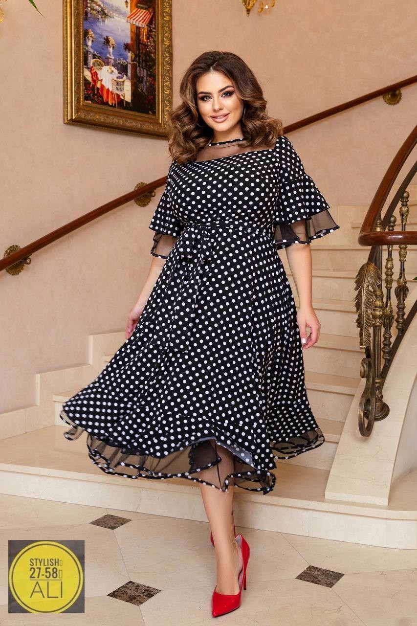 платье шифон в горошек,платья в горошек,женское платье в горошек,платье женской,шифоновое платье в горошек