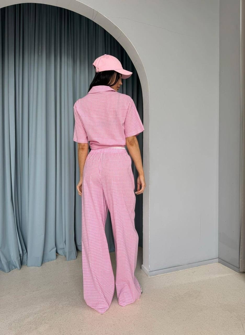 женские костюмы,женский клетчатый пижамный комплект marthaqiqi,костюм пижамный,костюм с брюками