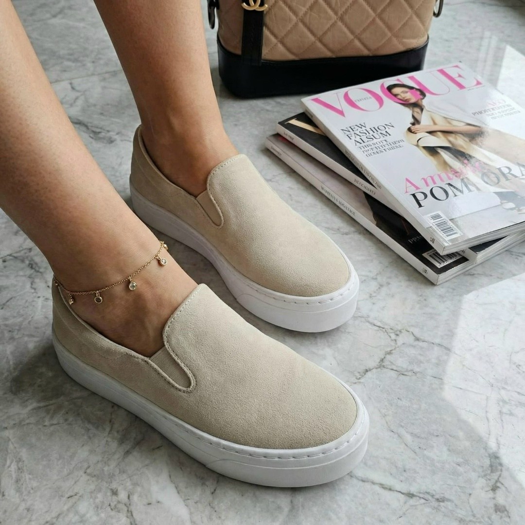 слипоны на высокой подошве из натуральной замши do forni, кэжуал,слипоны женские, слипоны, женская