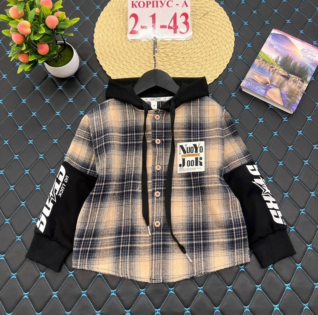 рубашка для мальчика,рубашка в клетку с капюшоном,рубашка в клетку с капюшоном для мальчика,детская рубашка,рубашка с капюшоном