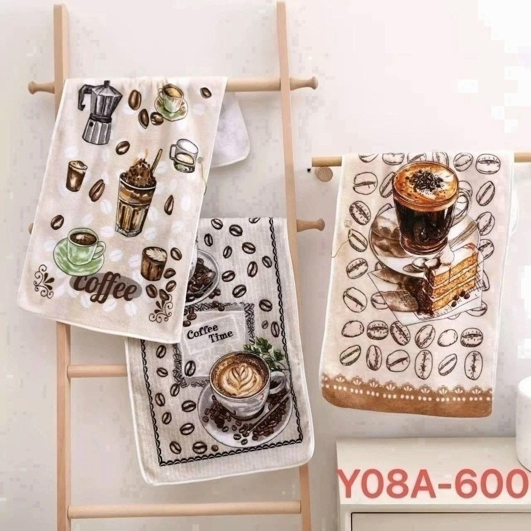 кухонное полотенце,полотенца для кухни,полотенце кухонное "кофе",полотенце кофе микрофибра,полотенца кухонные микрофибра набор
