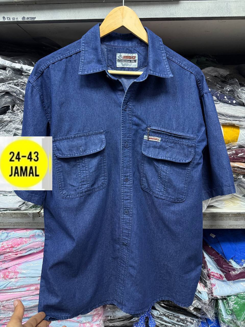 мужская джинсовая рубашка большого размера,темно синяя рубашка,легкая рубашка,рубашка мужская джинсовая,рубашка прямого кроя