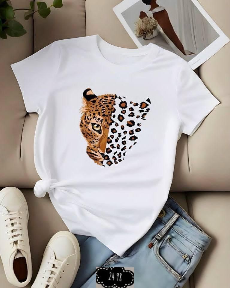 футболка с леопардом,футболка с леопардовым принтом,футболки женская,стильная футболка с принтом,футболка с леопардом стильмакс