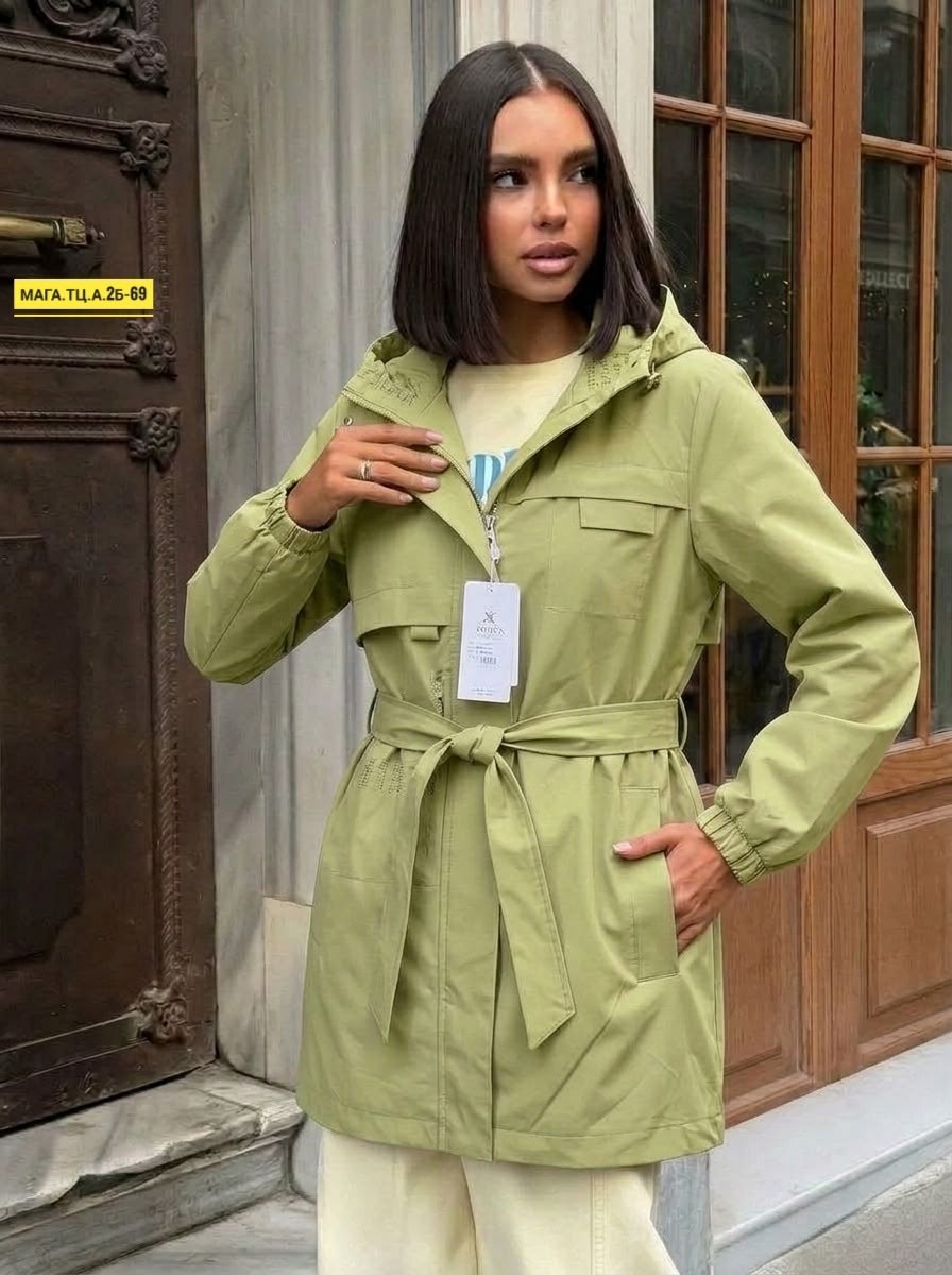 куртка женская,куртка женская бежевая,женская ветровка,плащ женский,куртка демисезонная парка с капюшоном удлиненная laroi 310282260